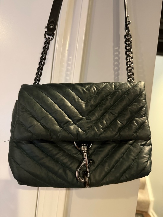 Rebecca Minkoff Handbags - Rebecca Minkoff Quilted Chevron Crossbody Bag in Dark Green